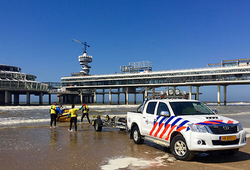 politie-trailer-oefening-pier